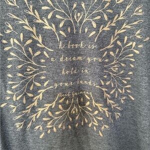 Gray Shirt with book theme